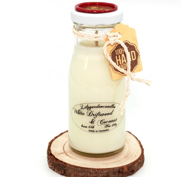 White Driftwood & Coconut Milk Bottle small