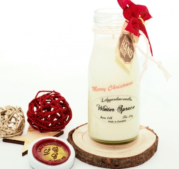 Winter Spruce Milk Bottle small