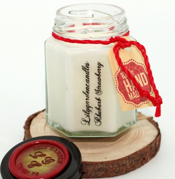 Rhubarb Strawberry Coutry House Jar small